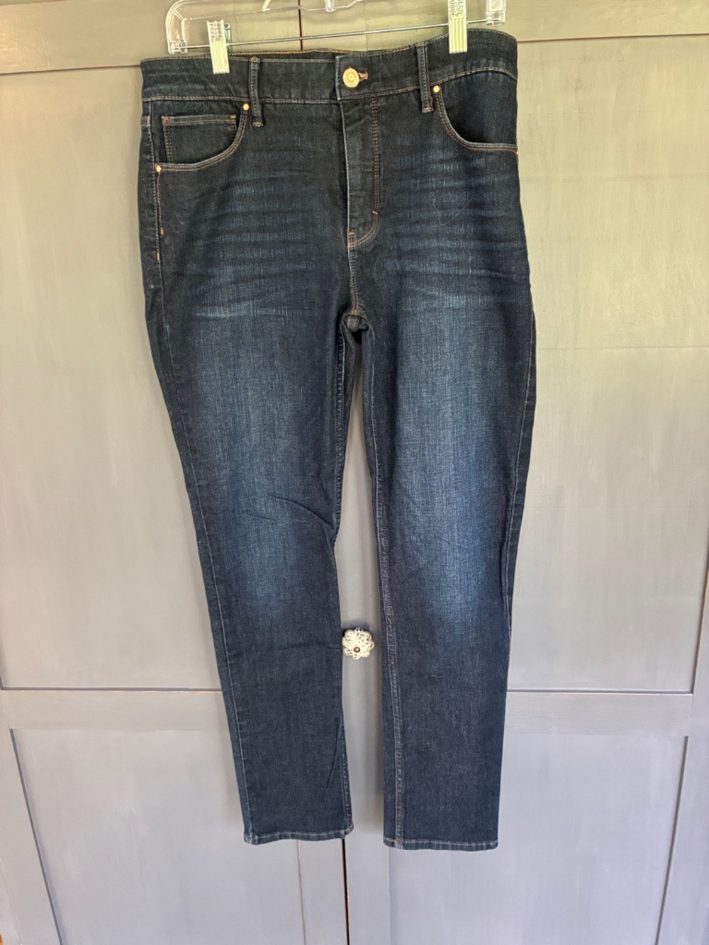 White House Black Market High-Rise Dark Blue Women's Jeans